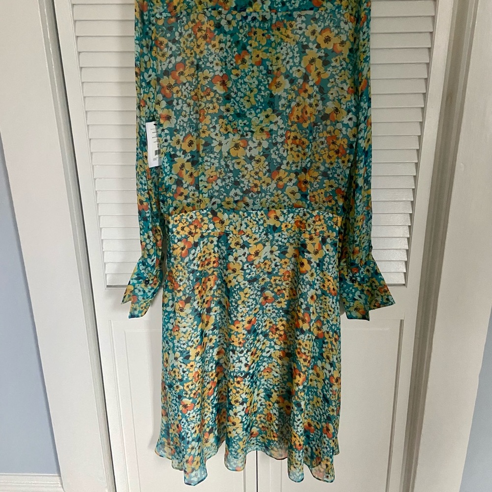 Floral silk Equipment midi dress
